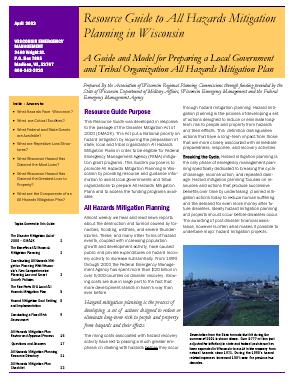 Local Mitigation Planning Cont d Follow Resource Guide