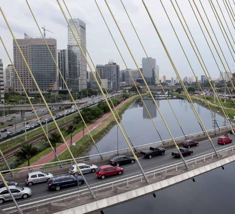 BRAZIL/SÃO PAULO The 138-metre high Estaiada Bridge attests to the high level of investment in infrastructure.