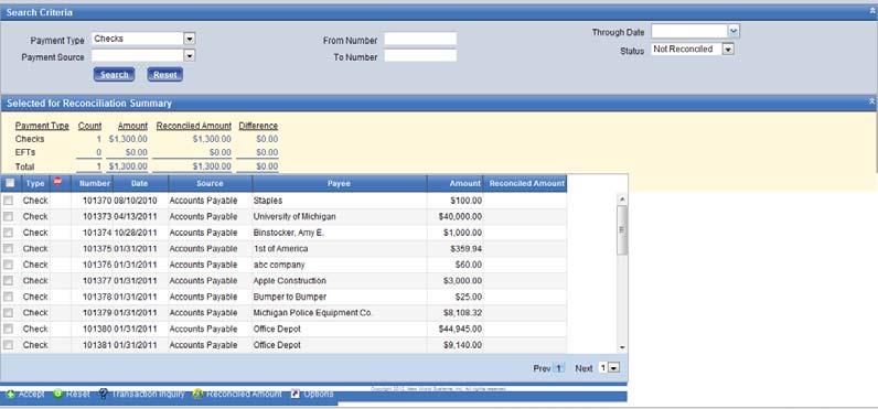 New World Systems 17 Responsible Department- This will be the department tracked as clearing these payments and will auto default to the home department of the user creating the batch.