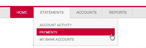 Under Statements tab, you have the option to make payments towards your corporate account.