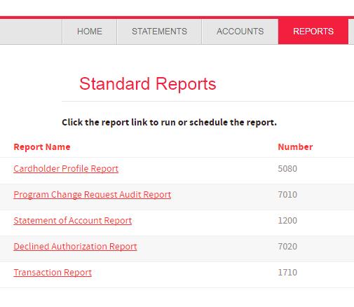 Cardholder Profile Report This report lists cardholders' address and authorization parameters. This report is helpful for account auditing and comparative analysis.