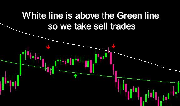rules at the time then we don t take the trade. TOP TIP The white price line confirms to us which way the market is trending.