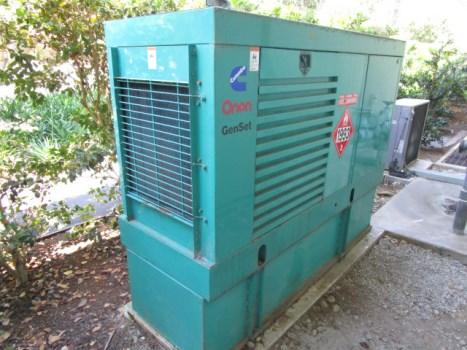 Comp #: 304 Generator - Refurbish Quantity: (1) Large Generator Location: Front of clubhouse, behind bushes History: Unknown age. Last refurb in 2012. Comments: Older unit run once/wk for 30 minutes.