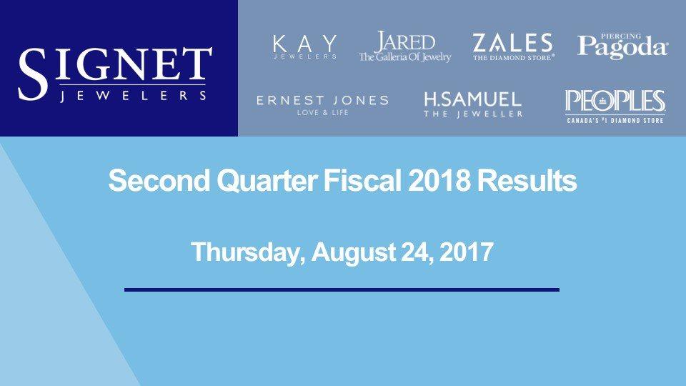 Second Quarter Fiscal 2018 ResultsThursday, August 24, 2017 Forward Looking Statements & Other Disclosure Matters Forward-Looking Statements This presentation contains statements which are