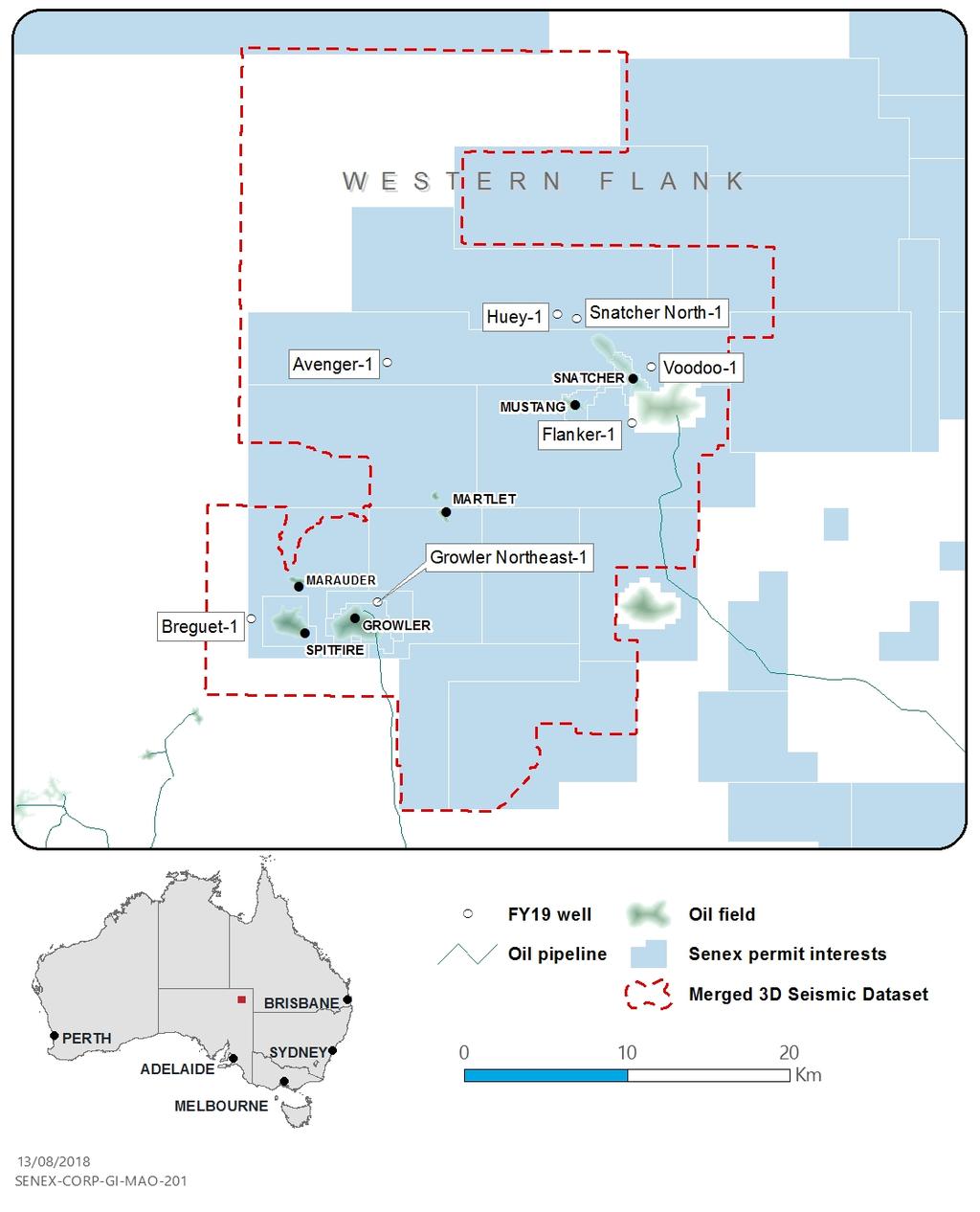 Cooper Basin Oil 8 Overview Prolific hydrocarbon basin and long-established producing region Prioritised focus on western flank; rationalisation of non-core acreage ongoing Ten-well FY19 drilling