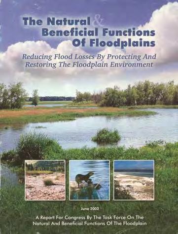 Sec. 512 National Flood Insurance Act of 1968 (Amended) (12) the term natural and beneficial functions (NBF) means (A) the functions associated with the natural or relatively undisturbed floodplain