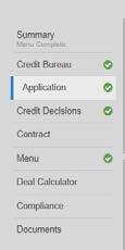 selecting the values: Easily submit them back to the credit application where