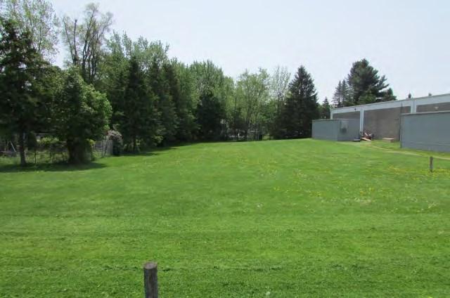 View of the lawn area east of the arena looking
