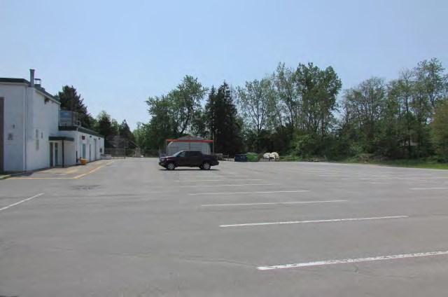 View of the parking lot area west of the