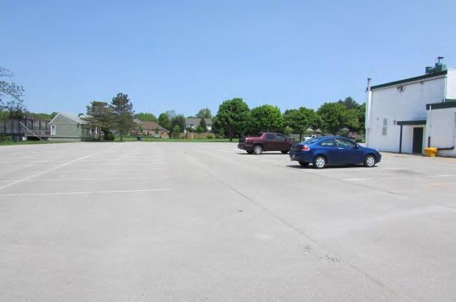 View of the parking lot area along the west side
