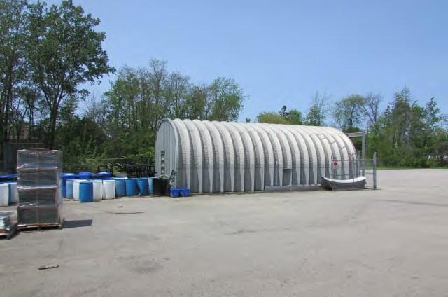 View of the Quonset hut located on the arena