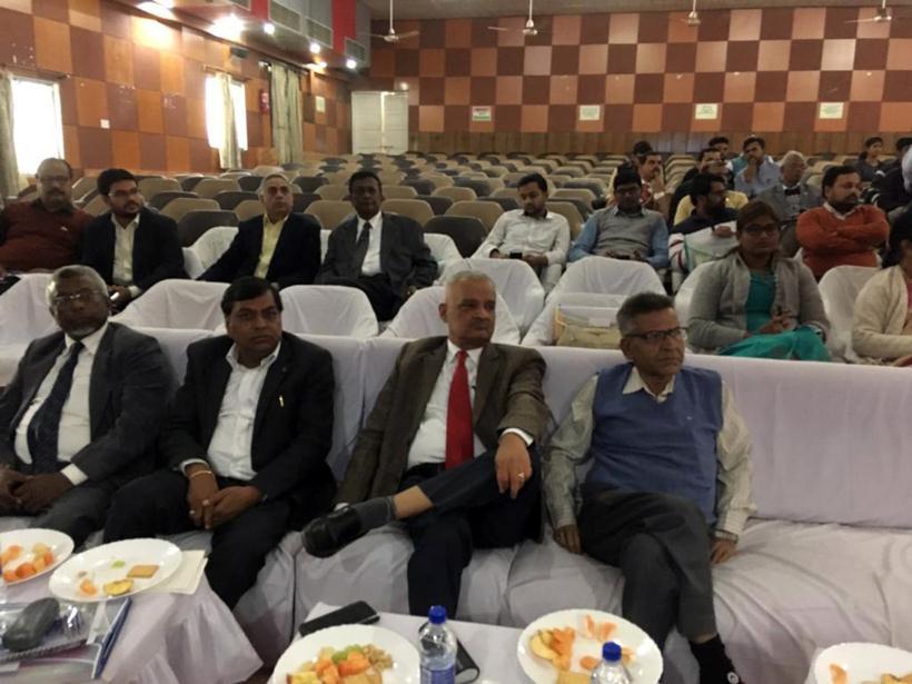 Niranjan Mishra, Chairman, Taxation Committee in the presence of eminent speakers like CMA Susanta Kumar Saha, GST Consultant & Others Seminar on GST AUDIT AND