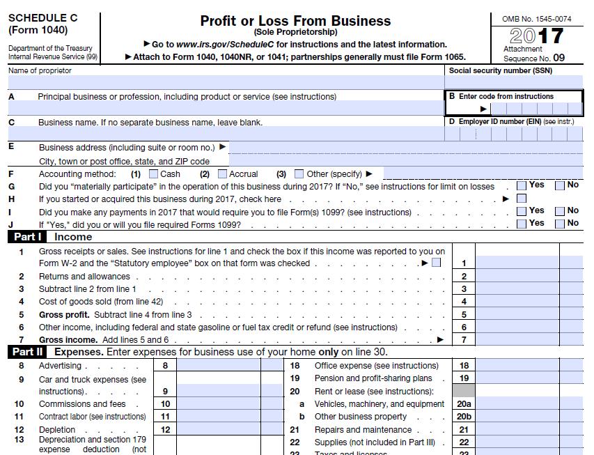 income to ultimately show what your net profit or loss was on the business.