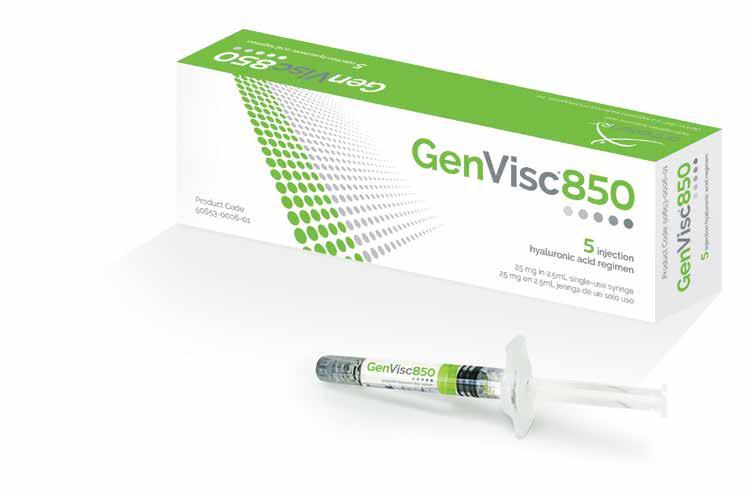 To verify a patient s insurance benefits and coverage information, please call the GenVisc 850 Support Hotline at 1.844.GENVISC (1.844.436.