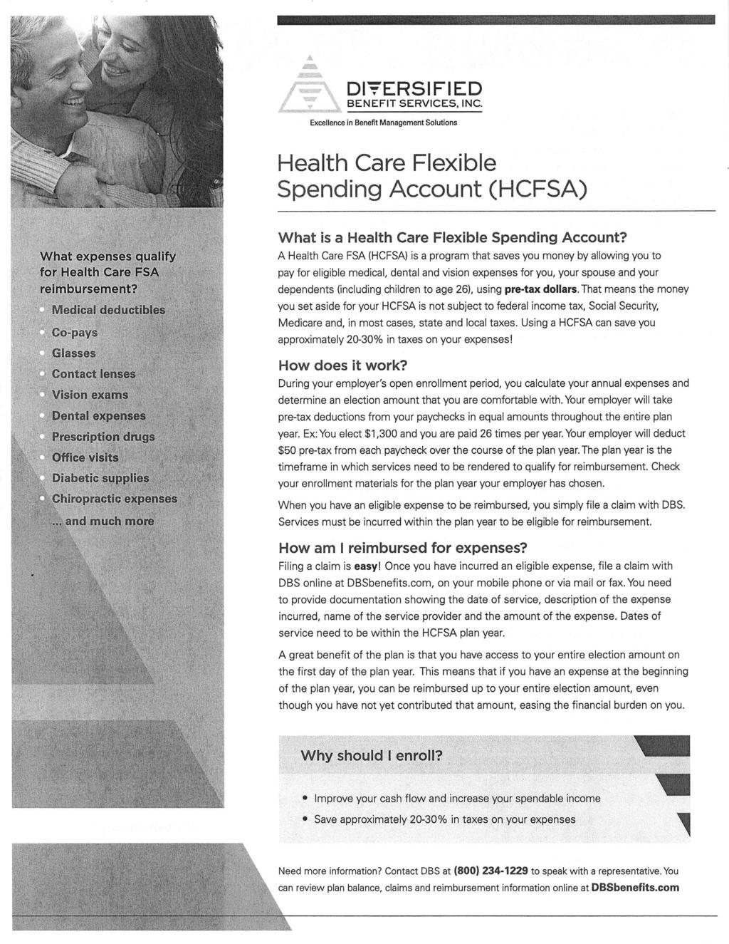 ....-. ~ r-=\ D1'9'ERSIFIED L,_~~ Health Care Flexible Spending Account (HCFSA) What is a Health Care Flexible Spending Account?
