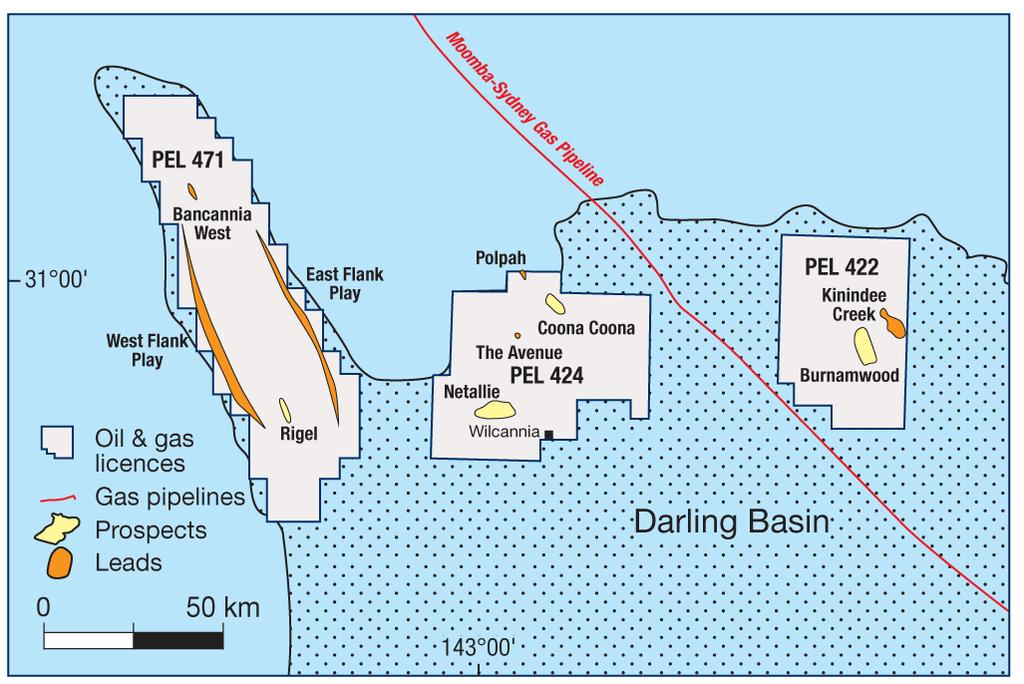 Darling Basin, NSW Figure 3: Darling Basin Licence Location Map PELs 422 & 424 (100% interest) Renewal applications for both licences have been submitted to Industry & Investment NSW after licence