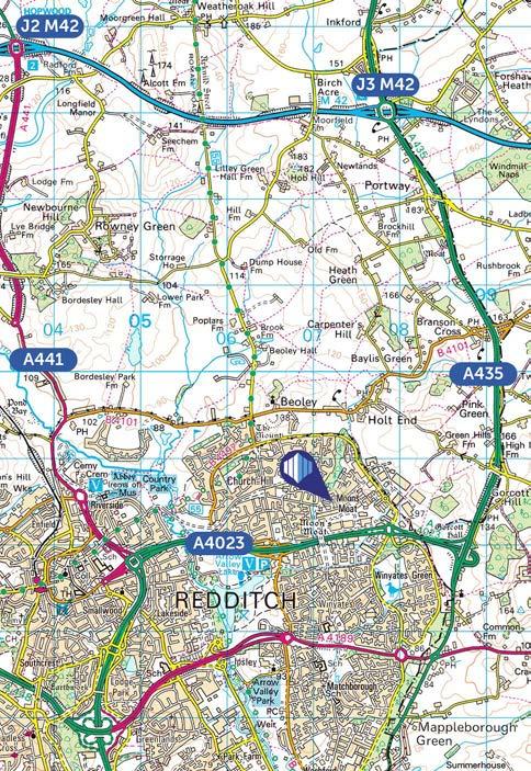 LOCATION Redditch lies approximately 14 miles south of Birmigham, 12 miles south west of Solihull ad 8 miles east of Bromsgrove.