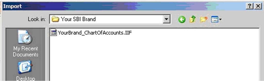 Click on Utilities Click on Import Click on IIF Files Locate your.