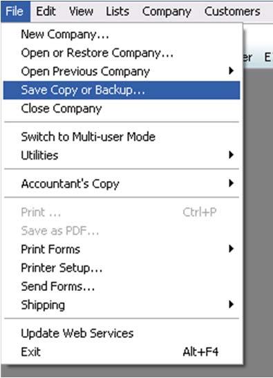 QuickBooks Back-Up Files Another