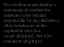 Page 5: Other Disclosures Liability After Foreclosure 1026.