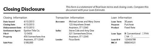 Page 1 1026.38(a)-(d) Closely mirrors Page 1 of the Loan Estimate Guide to Forms Section 3.