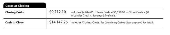 38(c) are the same as on the Loan Estimate under 1026.