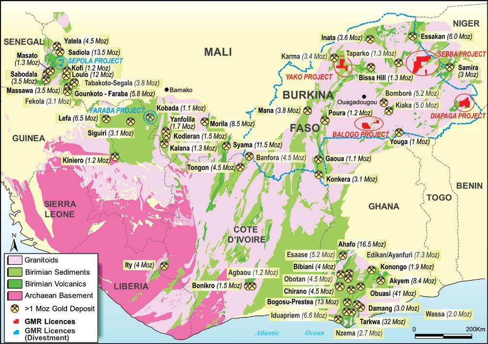 West Africa and Burkina Faso West Africa More than fifty >1 million ounce gold deposits Fastest growing gold producing region in the world Burkina Faso 1 th 5 of prospective greenstone belt