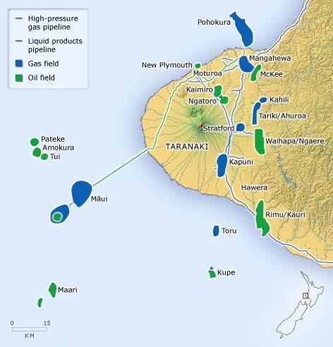 Taranaki Basin Processing Facilities Turangi A Wellsite (Greymouth) Pohokura (Shell) Oaonui (Shell/Todd) Kupe (Origin)