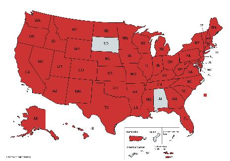 State Regulatory Exposures 48 states (plus Puerto Rico, Washington D.C.