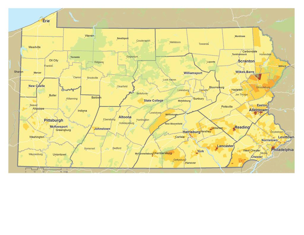 Percent of Householders who are, 25 map 2 Homeownership Homeownership opportunities for minority residents of Pennsylvania are substantial and increasing.