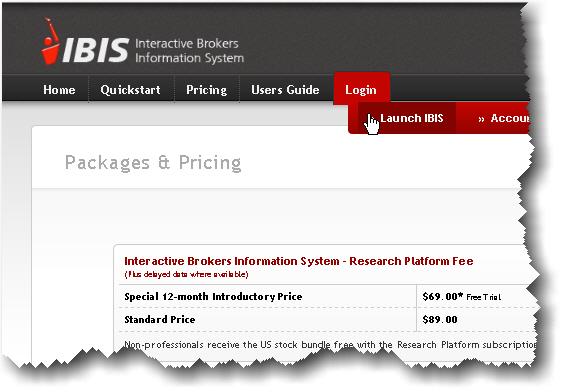 Navigation Overview Log In To IBIS To log in to IBIS 1.