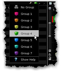 Navigation Overview Group Windows Assign windows to a "group" to link ticker actions.