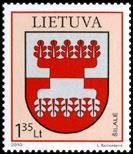 Vancouver (2); - in the three postage stamps from the set Coats of Arms of Lithuania Towns the coats of arms of Šilalė,