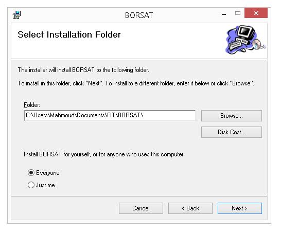 The below installation wizard will appear. On the Welcome to the Borsat Setup Wizard, click the Next button.