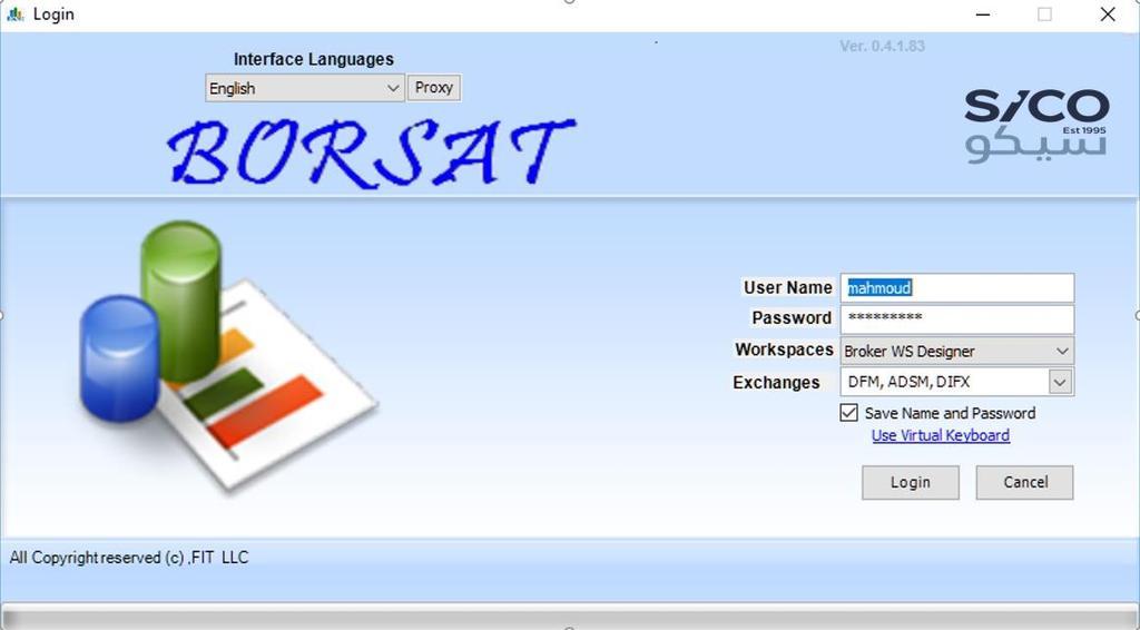 Using the application After finishing the installation of the application, you get a shortcut of BORSAT on your desktop, use this shortcut to run the application.