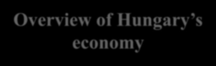 Overview of Hungary s economy Dr.