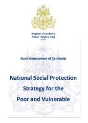 An historical development 2008-2009 Cambodian Development Cooperation Forum Acknowledgement of vulnerability related to economic and social shocks (food crisis, economic crisis, natural disasters)
