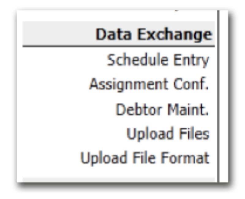 Enter your invoices You use the Data Exchange section of the menu to submit invoices to Bibby Financial Services for processing and inclusion in your account.