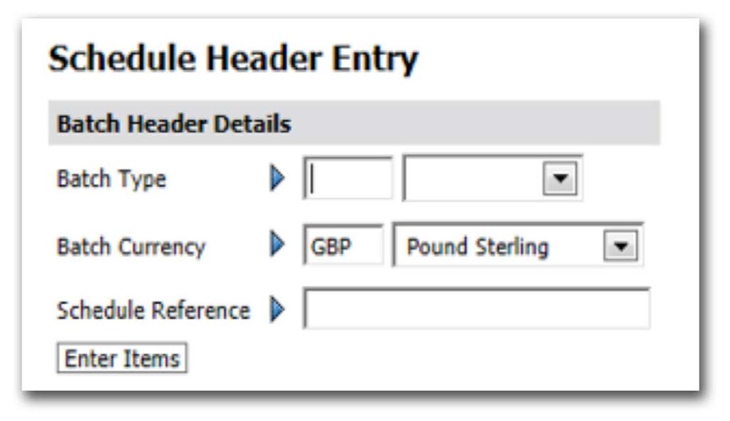 Enter your invoices You will use the SCHEDULE ENTRY menu option to manually enter your invoices and credit notes and these should be entered separately.
