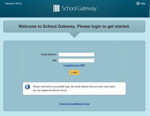 Logging in Go to https://login.schoolgateway.