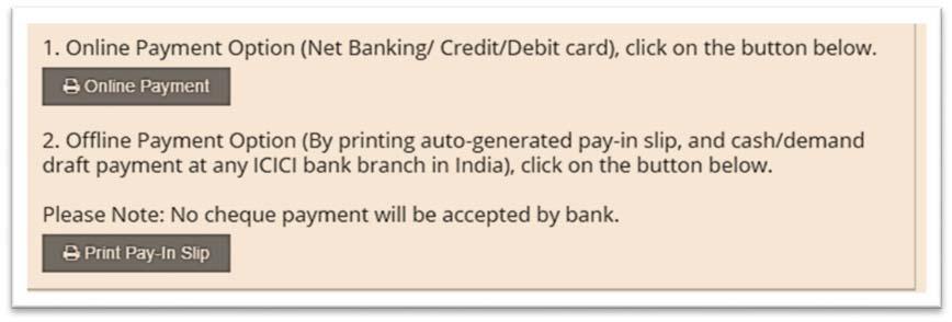 Step 2. Choose the fee payment option Figure 3.