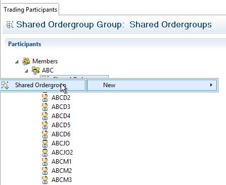 To create a shared order group: 1 Open the Member Admin perspective.