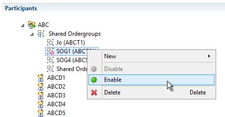 by a red circle. To enable the new group, see Enabling or Disabling a Shared Order Group below. 5.2.