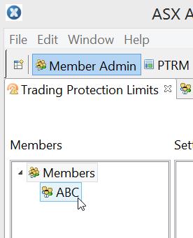 Creating a Settings Group To create a setting group: 1 Select Trading Protection Limits.