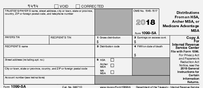 HSA Reporting - Distributions IRS Form