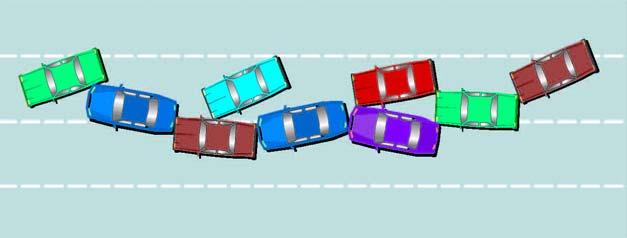 (2) For each collision between two automobiles involved in a pile-up, the driver of each automobile is 50% at fault for the incident. Diagram 12.