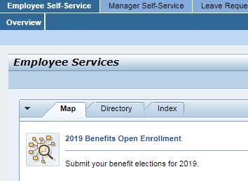 Click on 2019 Benefits Open Enrollment REQUIRED: All employees are required