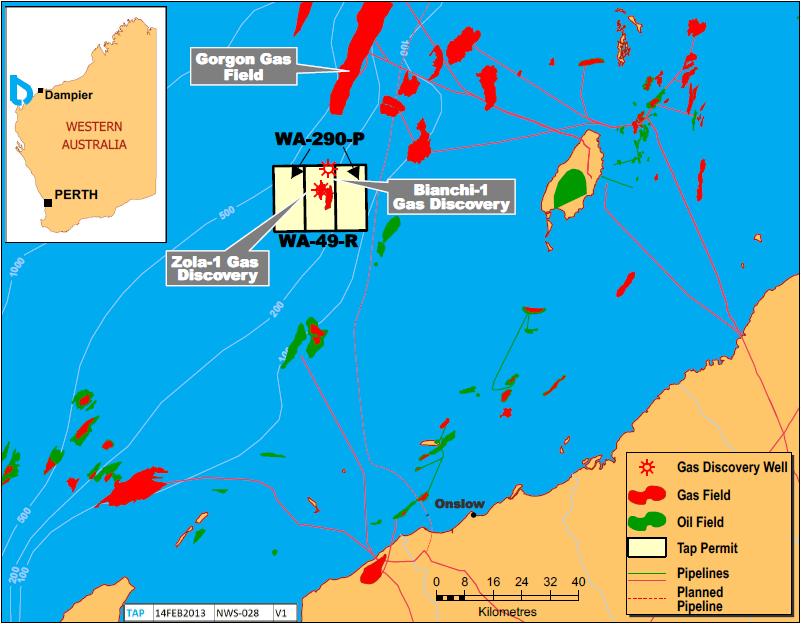 Carnarvon Basin: WA-290-P & WA-49-R Zola-1 and Bianchi-1 Gas Discoveries Located on trend and immediately south of the giant Gorgon gas field Three gas discoveries have been made on block - Zola-1,