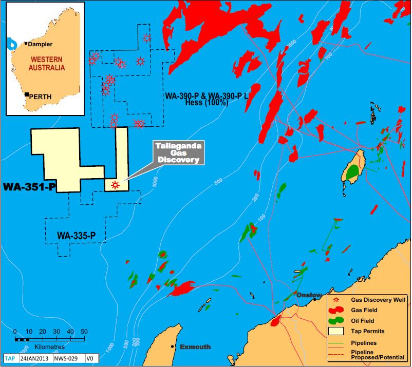 Carnarvon Basin: WA-351-P Joint Venture Participants BHP Billiton Petroleum (North West Shelf) Pty Ltd Participating Interest 55% Tallaganda-1 Gas Discovery Tallaganda-1 was the first Triassic well