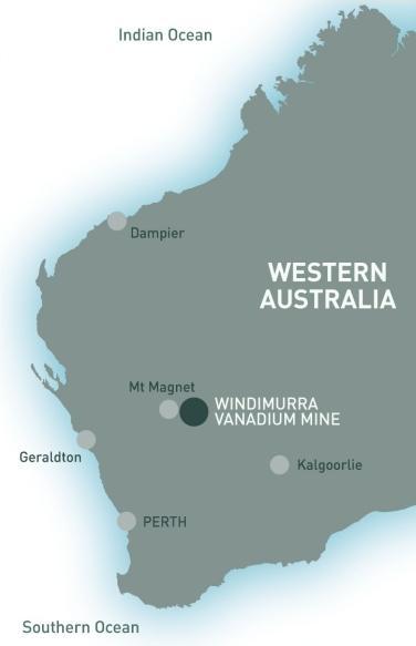 Windimurra Project Overview Pilbara Iron Ore Province World class vanadium deposit with over 28 year mine life with dedicated plant energy supply (gas pipeline) Project undergoing ramp-up and funded